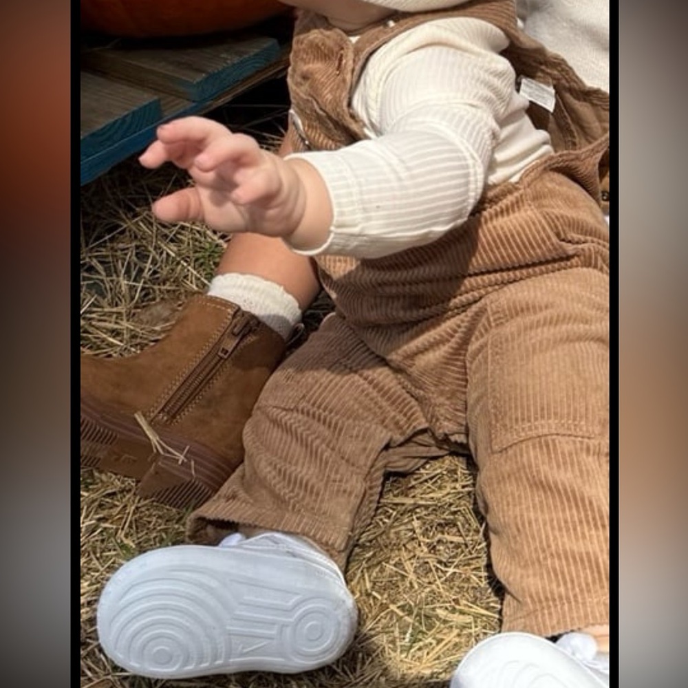 NWT H&M Kids Corduroy Overalls and Shirt Set